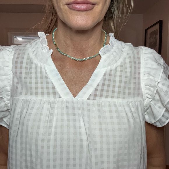 Source Unknown White Ruffle Blouse - Picture 3 of 5